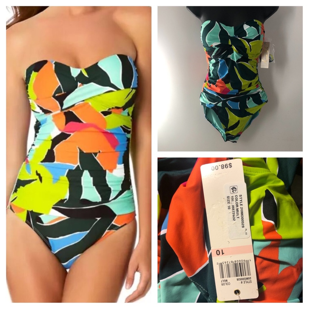 Anne Cole Signature® Liz Twisted Front Bandeau 20w